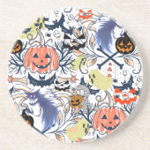 Mikitiez retro Vintage halloween ghoulkürbis Getränkeuntersetzer (Vorne)