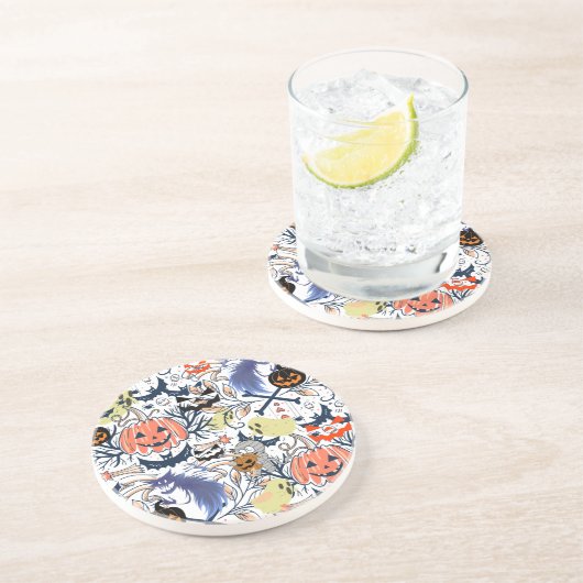 Mikitiez retro Vintage halloween ghoulkürbis Getränkeuntersetzer (Seite)