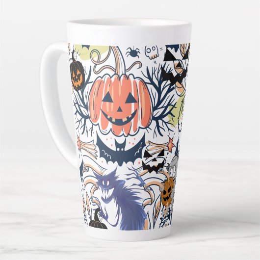 Mikitiez retro Vintage halloween ghoulkürbis Milchtasse (Linke Ecke)