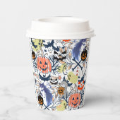 Mikitiez retro Vintage halloween ghoulkürbis Pappbecher (Rückseite)