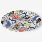 Mikitiez retro Vintage halloween ghoulkürbis Pappteller (Schrägansicht)