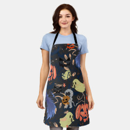 Mikitiez retro Vintage halloween ghoulkürbis Schürze