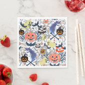 Mikitiez retro Vintage halloween ghoulkürbis Serviette (Beispiel)