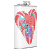 Mikitiez rosa Herz selflove june gemini Flachmann (Rechts)