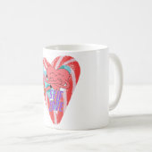 Mikitiez rosa Herz selflove june gemini Kaffeetasse (VorderseiteRechts)