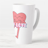 Mikitiez rosa Herz selflove june gemini Milchtasse (Rechte Ecke)