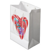 Mikitiez rosa Herz selflove june gemini Mittlere Geschenktüte (Vorderseite Schrägansicht)