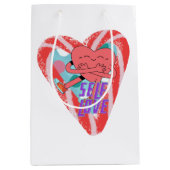 Mikitiez rosa Herz selflove june gemini Mittlere Geschenktüte (Vorderseite)