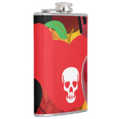 Mikitiez roter Schädel giftiger Apfel veganer Somm Flachmann (Rechts)