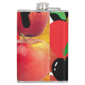 Mikitiez roter Schädel giftiger Apfel veganer Somm Flachmann (Rückseite)