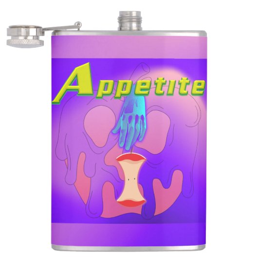 Mikitiez roter Schädel giftiger Apfel veganer Somm Flachmann (Geöffnet)