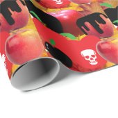 Mikitiez roter Schädel giftiger Apfel veganer Somm Geschenkpapier (Rolleneckpunkt)