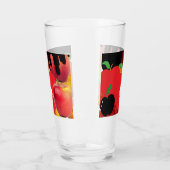 Mikitiez roter Schädel giftiger Apfel veganer Somm Glas (Links)