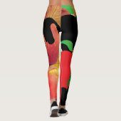Mikitiez roter Schädel giftiger Apfel veganer Somm Leggings (Rückseite)