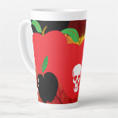 Mikitiez roter Schädel giftiger Apfel veganer Somm Milchtasse (Linke Ecke)
