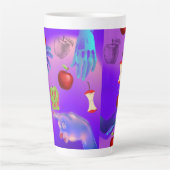 Mikitiez roter Schädel giftiger Apfel veganer Somm Milchtasse (Vorderseite)