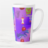 Mikitiez roter Schädel giftiger Apfel veganer Somm Milchtasse (Rechts)