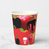 Mikitiez roter Schädel giftiger Apfel veganer Somm Pappbecher (Rückseite)