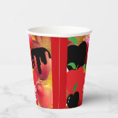 Mikitiez roter Schädel giftiger Apfel veganer Somm Pappbecher (Rechts)