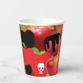 Mikitiez roter Schädel giftiger Apfel veganer Somm Pappbecher (Vorderseite)