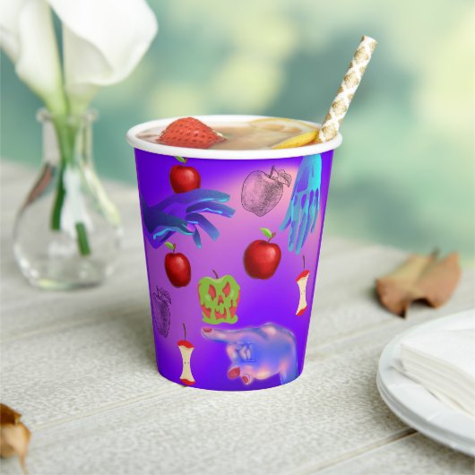 Mikitiez roter Schädel giftiger Apfel veganer Somm Pappbecher (In Situ)