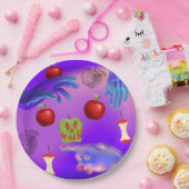 Mikitiez roter Schädel giftiger Apfel veganer Somm Pappteller (Party)