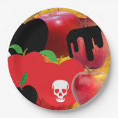 Mikitiez roter Schädel giftiger Apfel veganer Somm Pappteller (Vorderseite)
