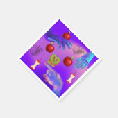 Mikitiez roter Schädel giftiger Apfel veganer Somm Serviette (Ecke)