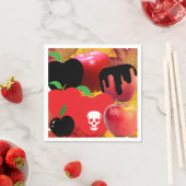 Mikitiez roter Schädel giftiger Apfel veganer Somm Serviette (Beispiel)