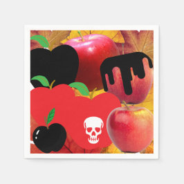 Mikitiez roter Schädel giftiger Apfel veganer Somm Serviette
