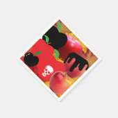 Mikitiez roter Schädel giftiger Apfel veganer Somm Serviette (Ecke)