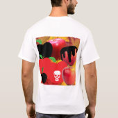 Mikitiez roter Schädel giftiger Apfel veganer Somm T-Shirt (Rückseite)