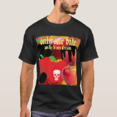 Mikitiez roter Schädel giftiger Apfel veganer Somm T-Shirt (Vorderseite)