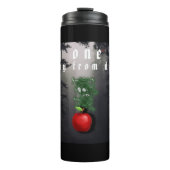 Mikitiez roter Schädel giftiger Apfel veganer Somm Thermosbecher (Vorderseite)