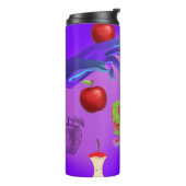 Mikitiez roter Schädel giftiger Apfel veganer Somm Thermosbecher (Nach links gedreht)