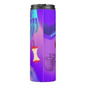 Mikitiez roter Schädel giftiger Apfel veganer Somm Thermosbecher (Rückseite)