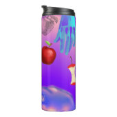 Mikitiez roter Schädel giftiger Apfel veganer Somm Thermosbecher (Nach rechts gedreht)