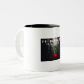 Mikitiez roter Schädel giftiger Apfel veganer Somm Zweifarbige Tasse (Vorderseite Links)