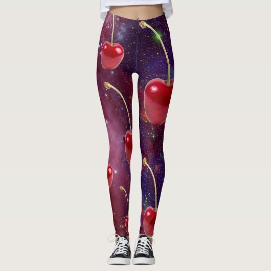 Mikitiez Rotfeuergalaxie vegan Leggings (Vorderseite)