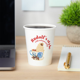 Mikitiez rudolf rotnose raindeAll-over Print Schür Pappbecher