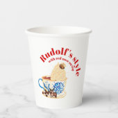 Mikitiez rudolf rotnose raindeAll-over Print Schür Pappbecher (Vorderseite)