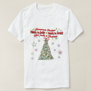 Mikitiez rustikale Weihnachten vintage gemütliches T-Shirt