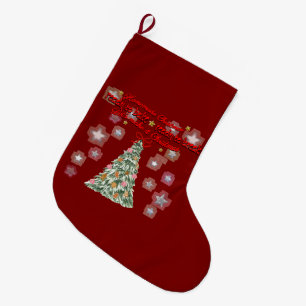 Mikitiez rustikales Weihnachten vintage gemütlich Großer Weihnachtsstrumpf