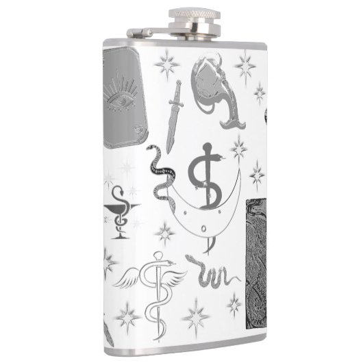 Mikitiez Schlange Snaker Zauberer Hexenmagie Flachmann (Rechts)