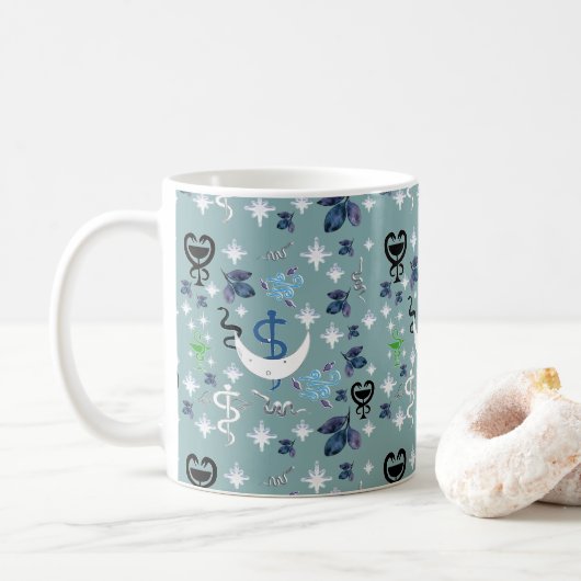 Mikitiez Schlange Snaker Zauberer Hexenmagie Kaffeetasse (Mit Donut)