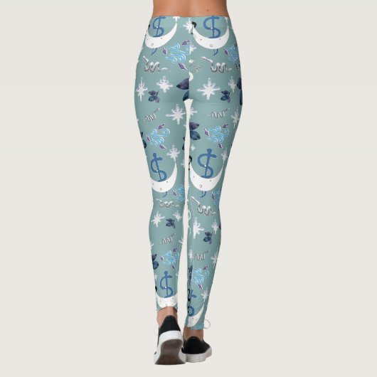 Mikitiez Schlange Snaker Zauberer Hexenmagie Leggings (Rückseite)