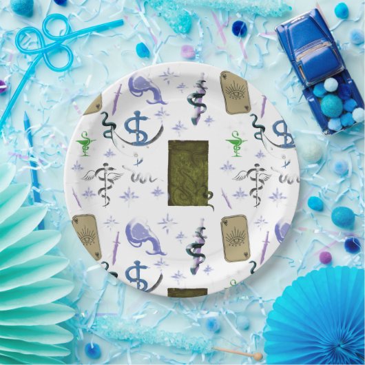 Mikitiez Schlange Snaker Zauberer Hexenmagie Pappteller (Party)