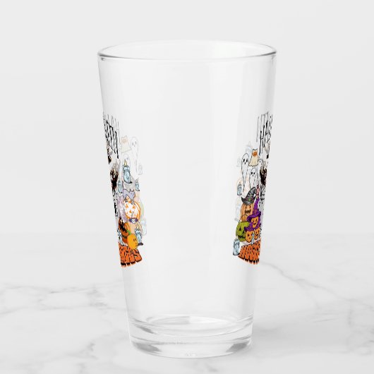 Mikitiez schwarze Katze spooky halloween vibes gho Glas (Links)