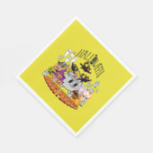 Mikitiez schwarze Katze spooky halloween vibes gho Serviette (Ecke)