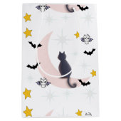 Mikitiez Schwarzkatzenfledermaus halloween winter Mittlere Geschenktüte (Vorderseite)
